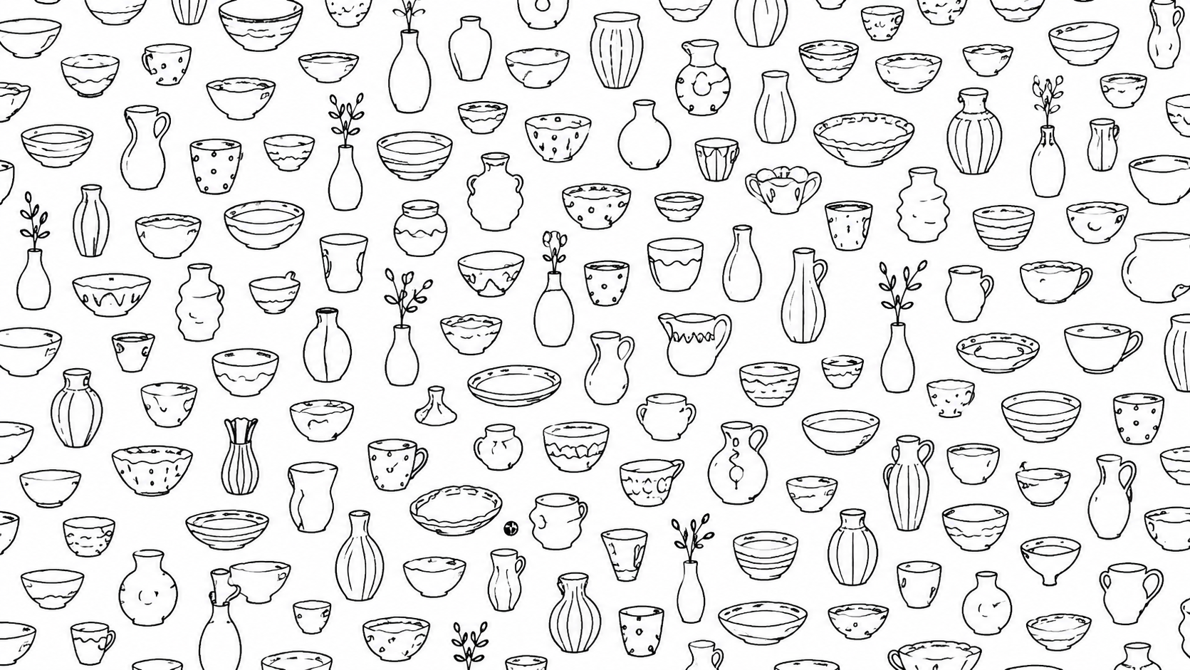 Motif monochrome de poteries artisanales